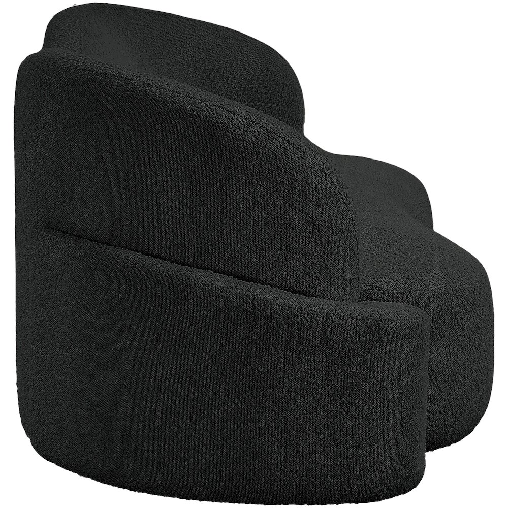 Principessa Black Boucle Fabric Sofa. Picture 7