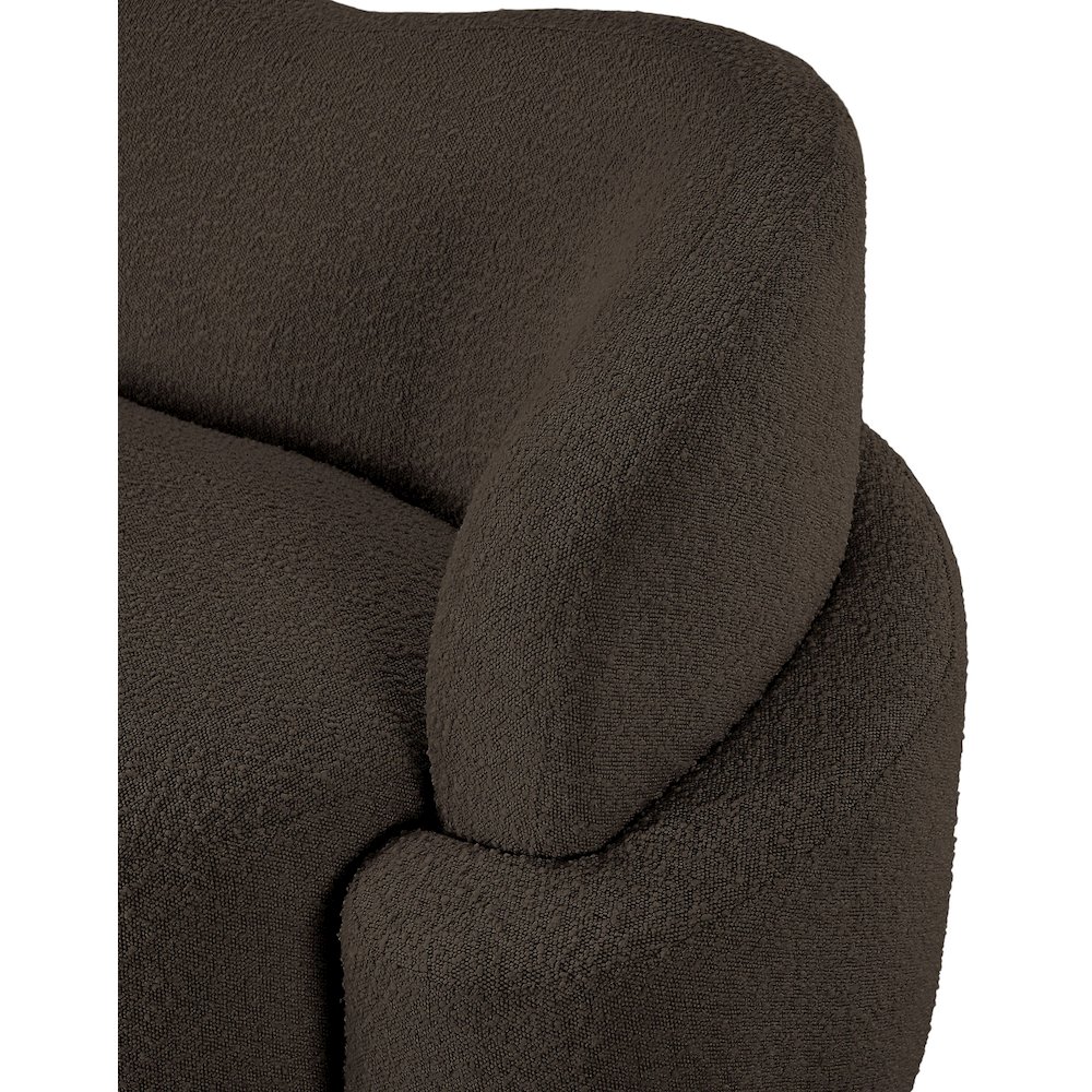Principessa Brown Boucle Fabric Chair. Picture 10