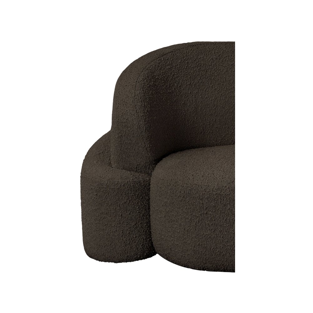 Principessa Brown Boucle Fabric Chair. Picture 12