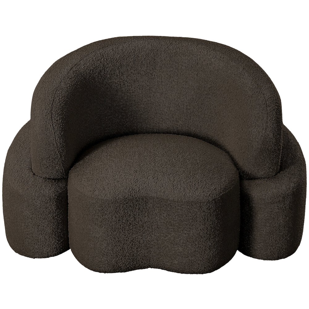 Principessa Brown Boucle Fabric Chair. Picture 5