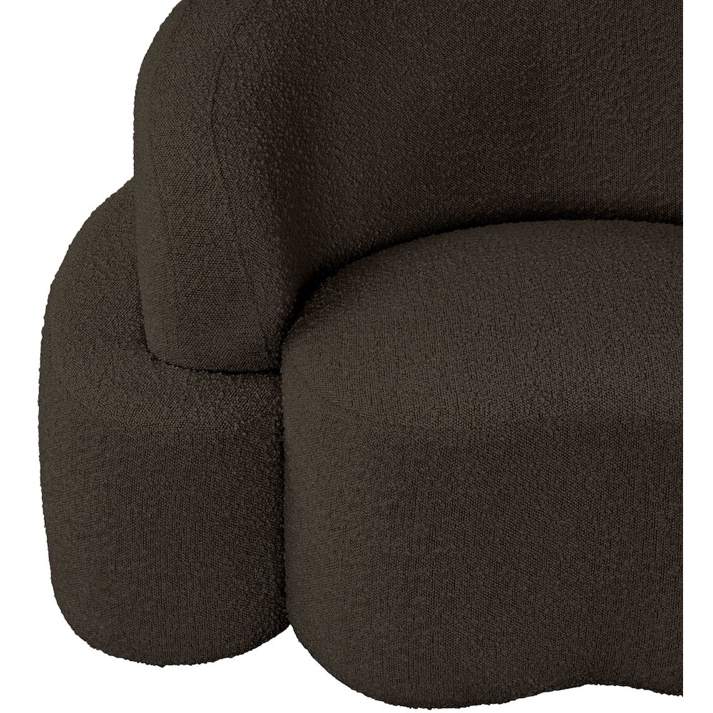 Principessa Brown Boucle Fabric Chair. Picture 8