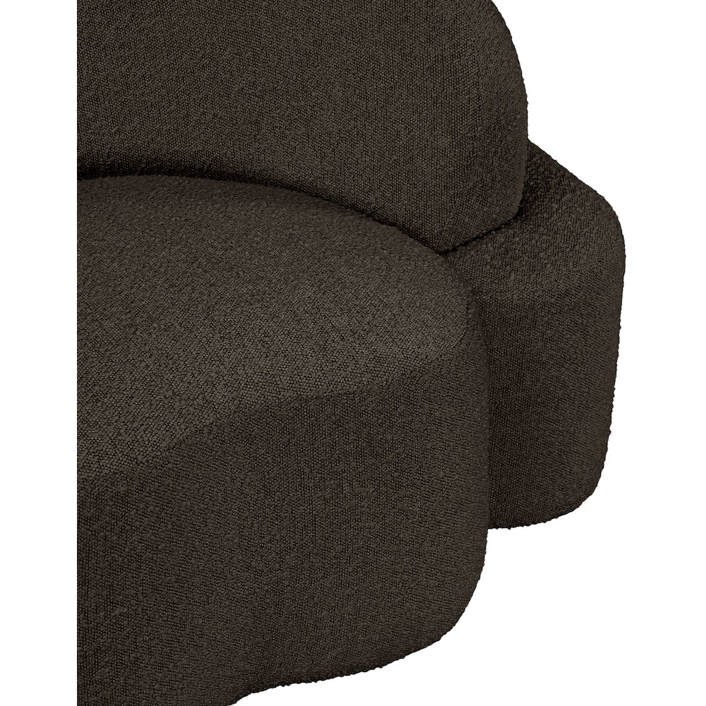 Principessa Brown Boucle Fabric Chair. Picture 9