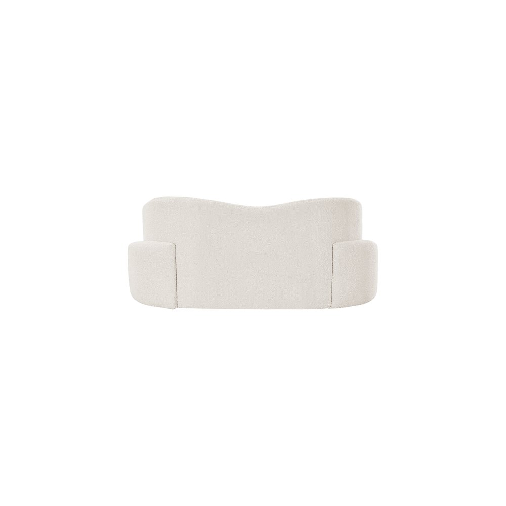 Principessa Cream Boucle Fabric Loveseat. Picture 3