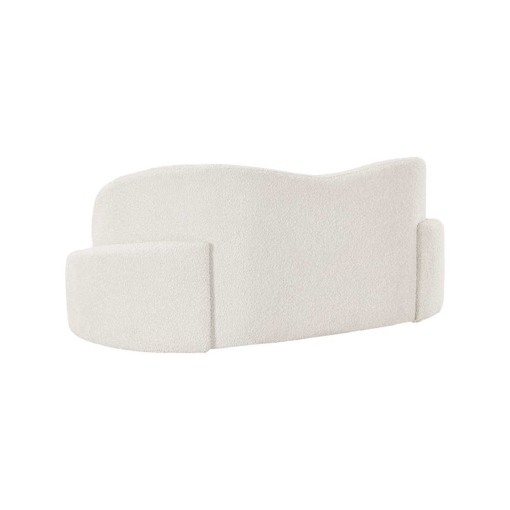 Principessa Cream Boucle Fabric Loveseat. Picture 6