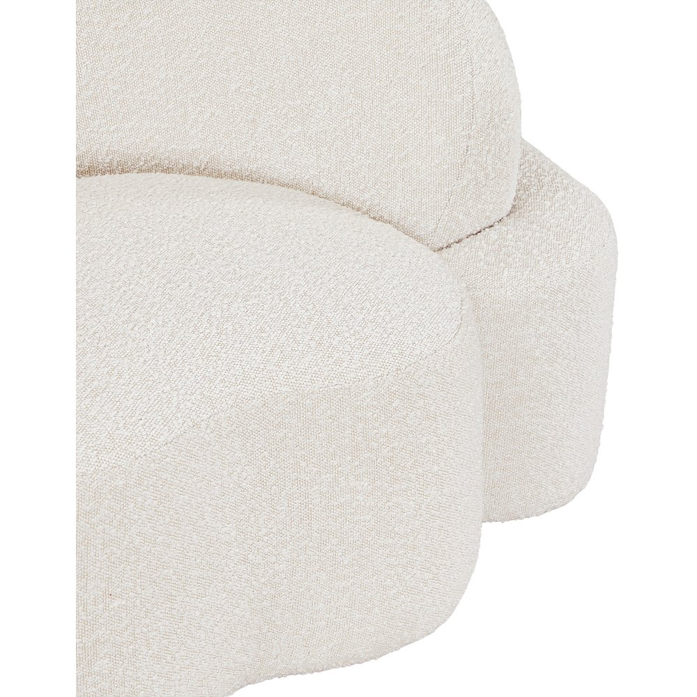 Principessa Cream Boucle Fabric Loveseat. Picture 9