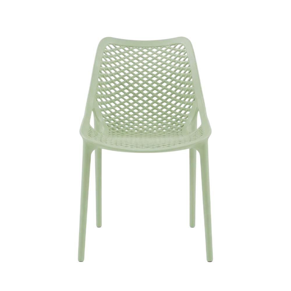 Contemporary Mint Outdoor Dining Chair Set Of 4 With Protective Finish. Picture 4