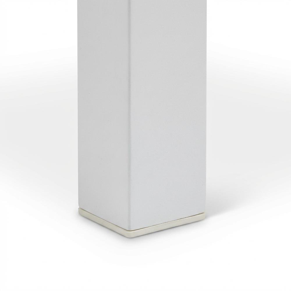 White Outdoor Patio End Table With Contemporary Style. Picture 6