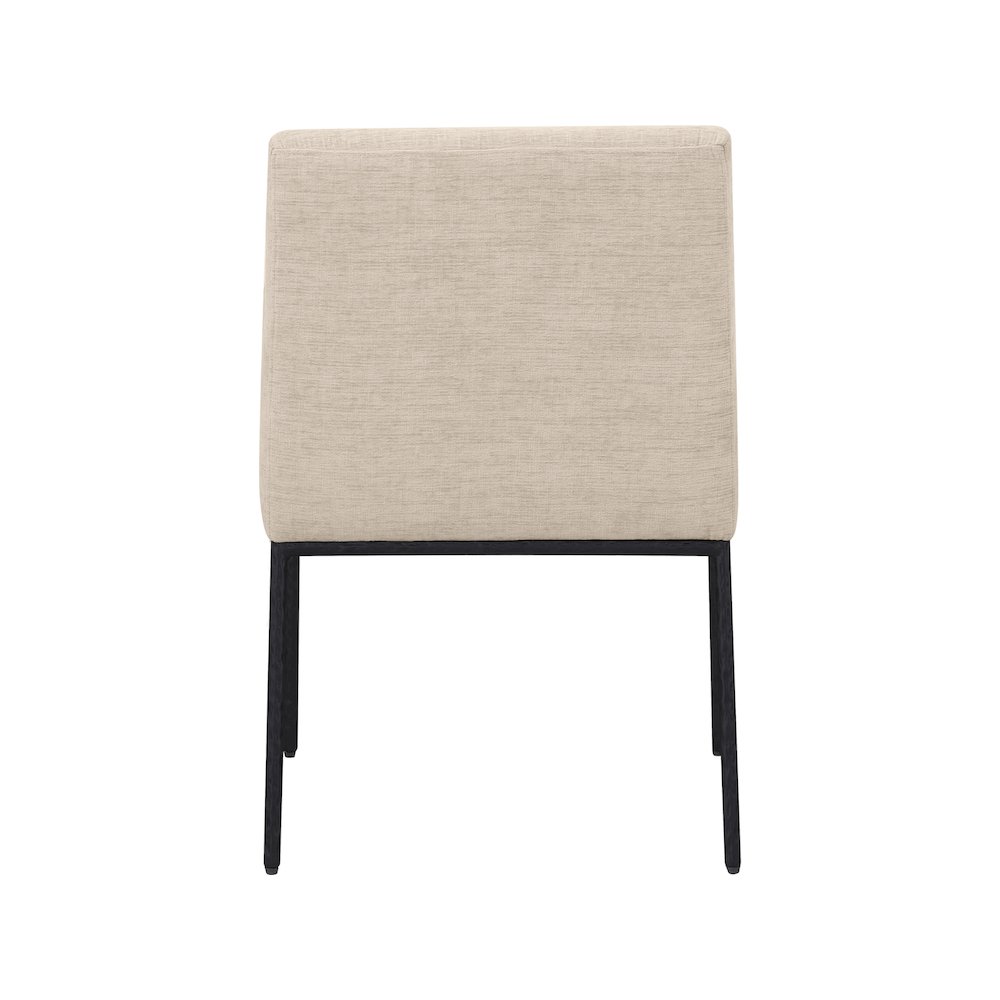 Reeves Beige Chenille Fabric Dining Chair, Set of 2. Picture 5