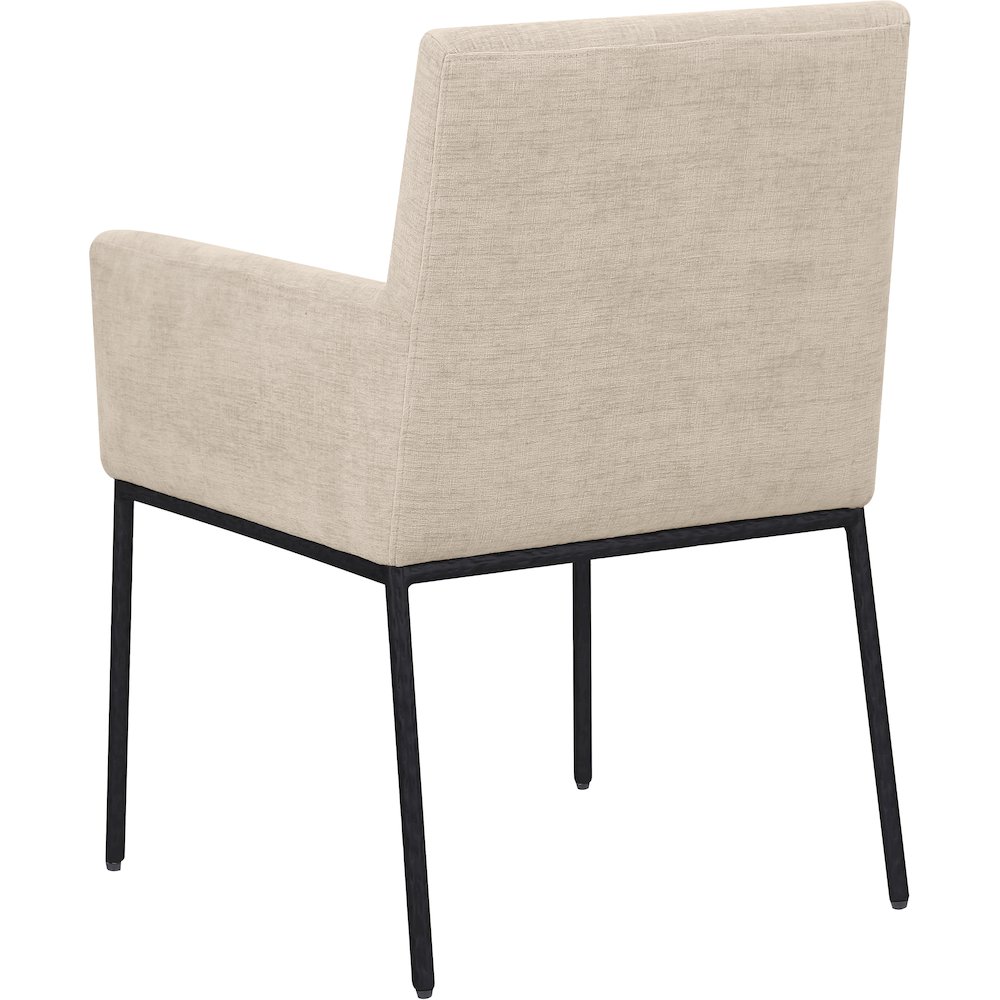 Reeves Beige Chenille Fabric Dining Chair, Set of 2. Picture 6