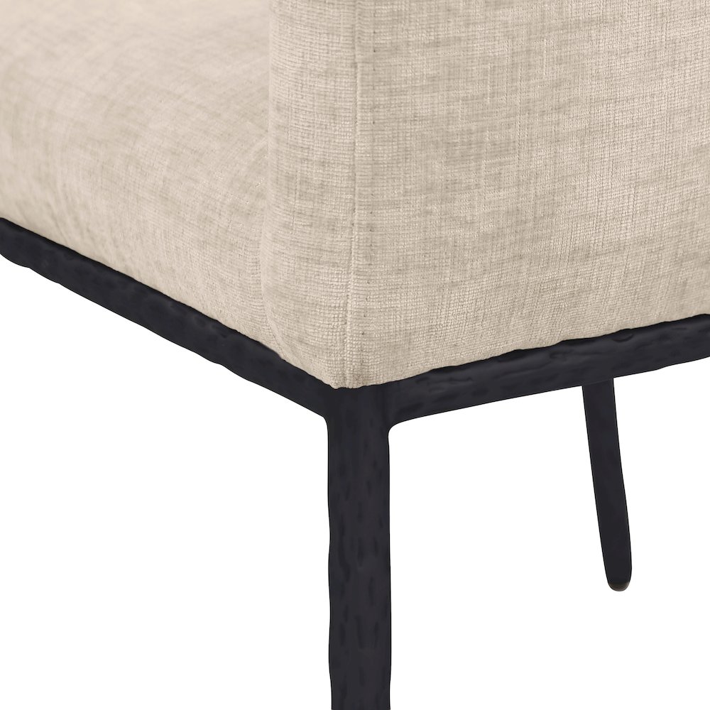 Reeves Beige Chenille Fabric Dining Chair, Set of 2. Picture 7
