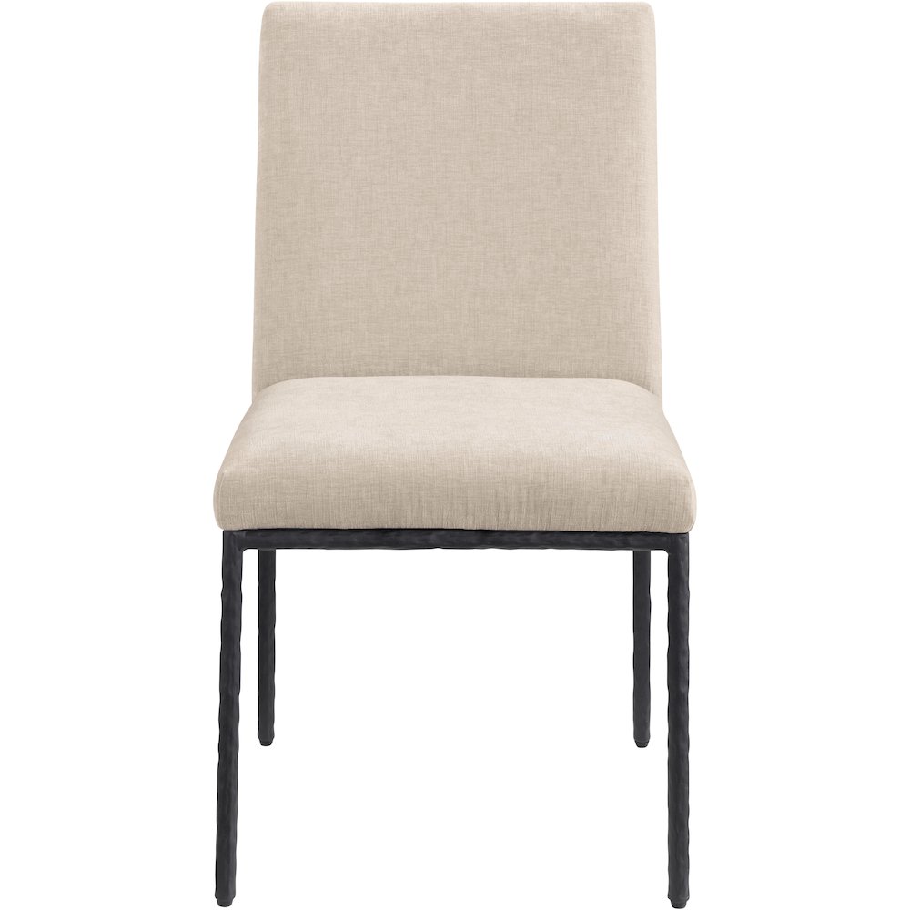 Reeves Beige Chenille Fabric Upholstered Dining Side Chair, Set of 2. Picture 3
