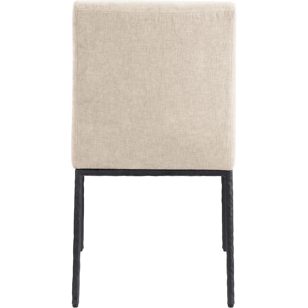 Reeves Beige Chenille Fabric Upholstered Dining Side Chair, Set of 2. Picture 5