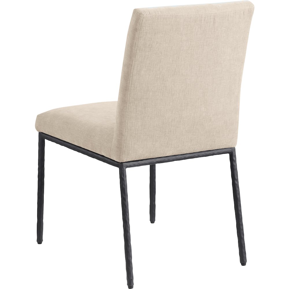 Reeves Beige Chenille Fabric Upholstered Dining Side Chair, Set of 2. Picture 6