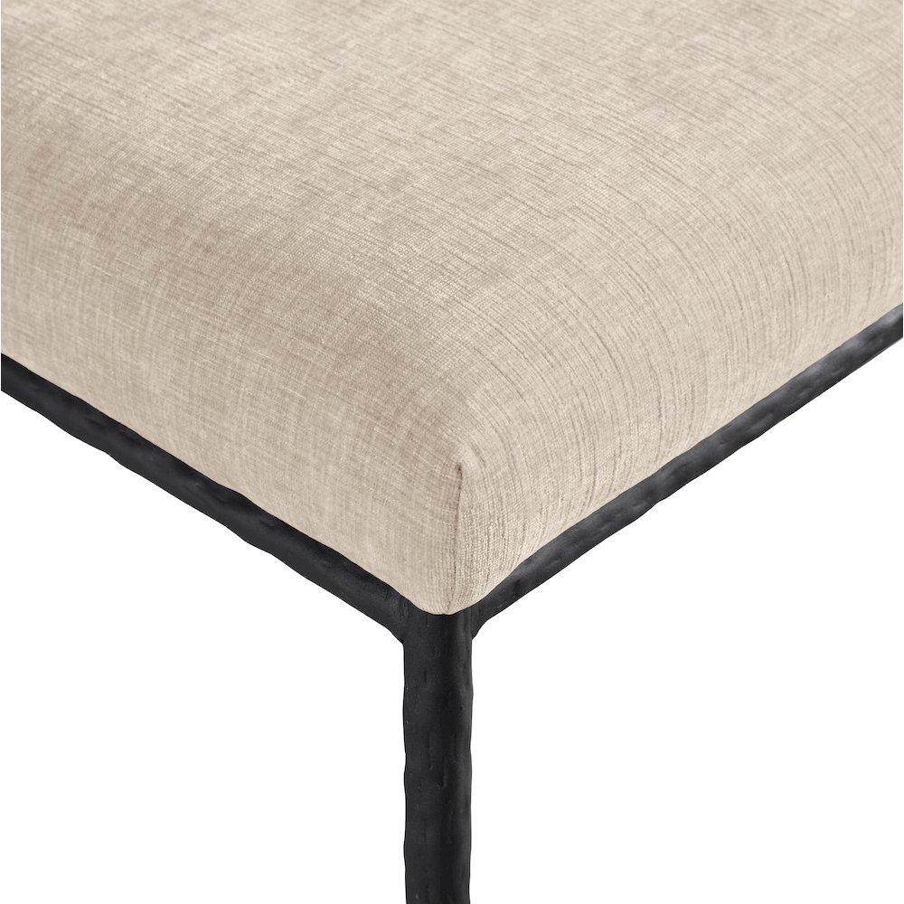 Reeves Beige Chenille Fabric Upholstered Dining Side Chair, Set of 2. Picture 9