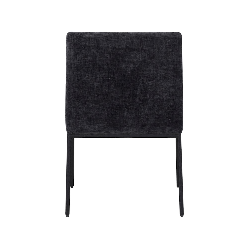 Reeves Black Chenille Fabric Dining Chair, Set of 2. Picture 5