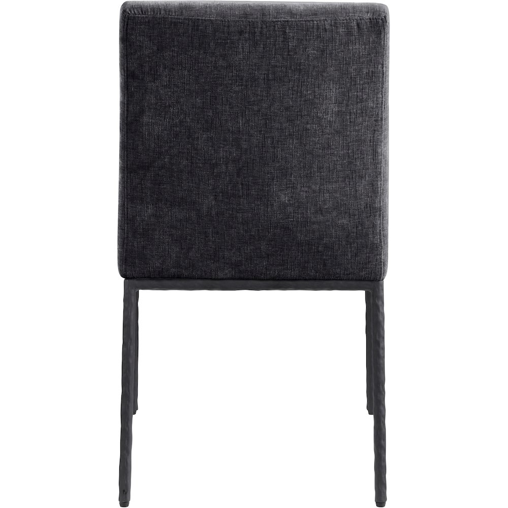 Reeves Black Chenille Fabric Upholstered Dining Side Chair, Set of 2. Picture 5