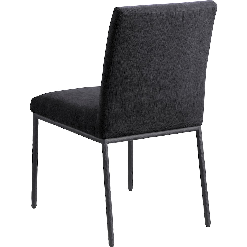 Reeves Black Chenille Fabric Upholstered Dining Side Chair, Set of 2. Picture 6