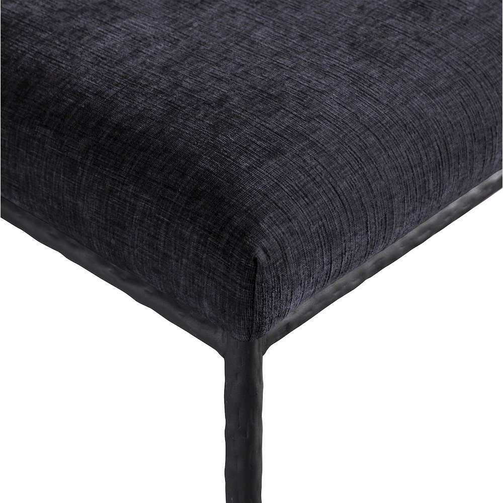 Reeves Black Chenille Fabric Upholstered Dining Side Chair, Set of 2. Picture 9