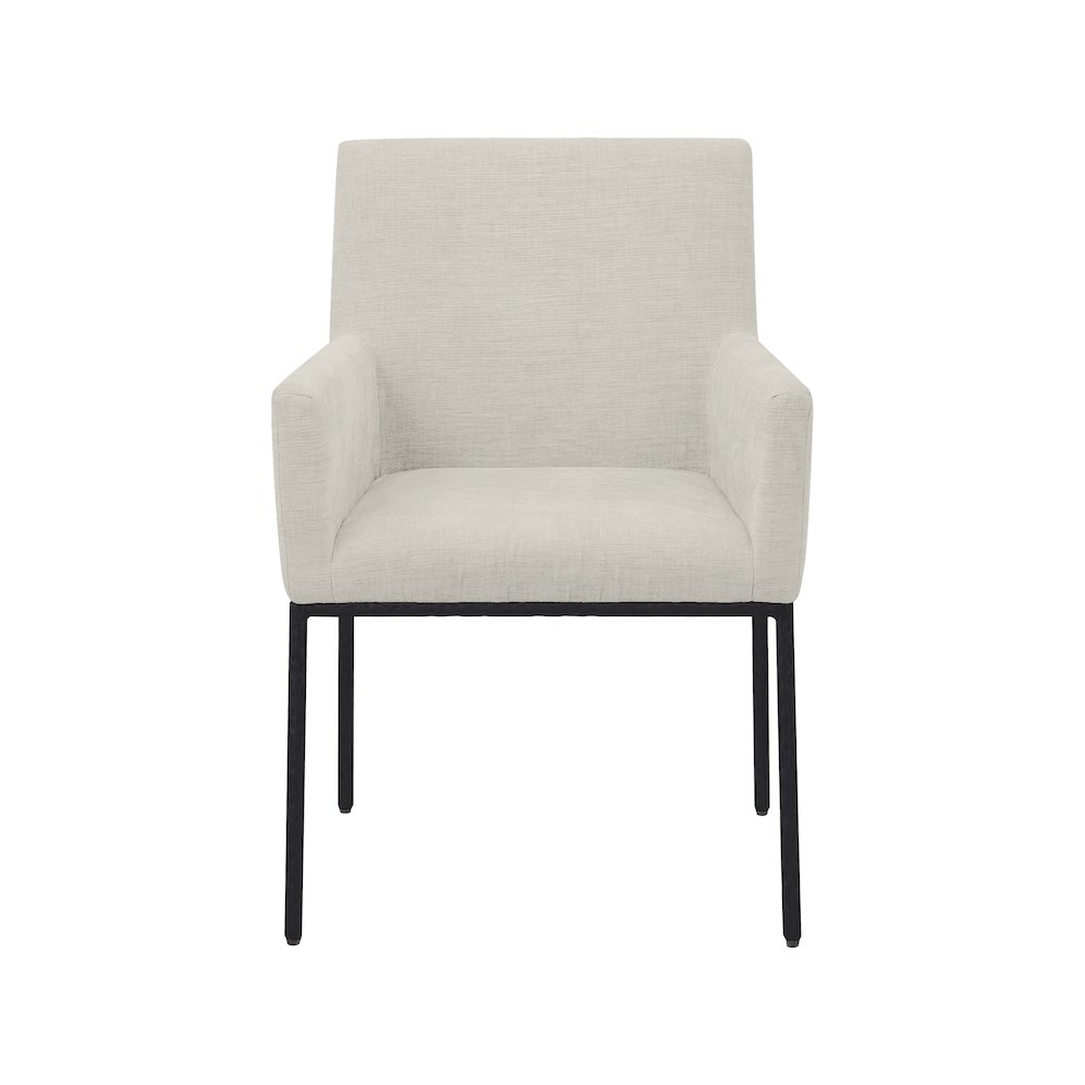 Reeves Cream Chenille Fabric Dining Chair, Set of 2. Picture 3