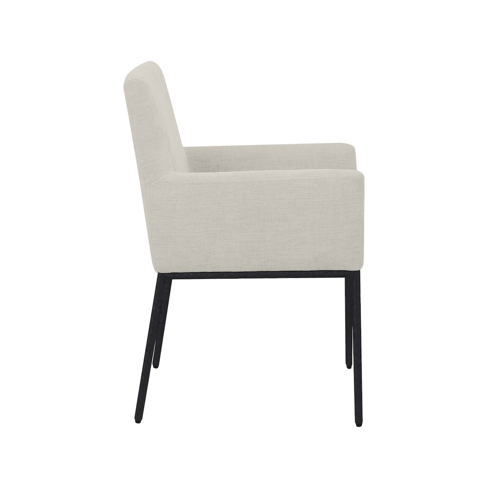Reeves Cream Chenille Fabric Dining Chair, Set of 2. Picture 4