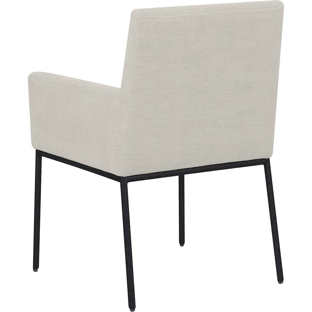 Reeves Cream Chenille Fabric Dining Chair, Set of 2. Picture 6