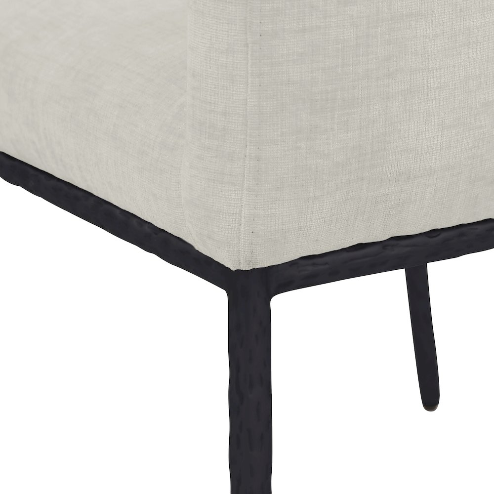 Reeves Cream Chenille Fabric Dining Chair, Set of 2. Picture 7