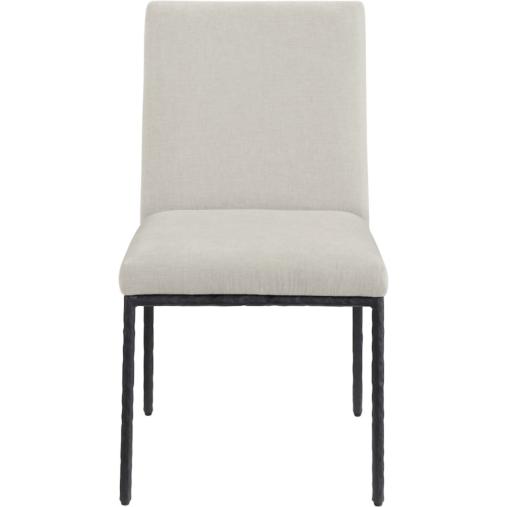 Reeves Cream Chenille Fabric Upholstered Dining Side Chair, Set of 2. Picture 3