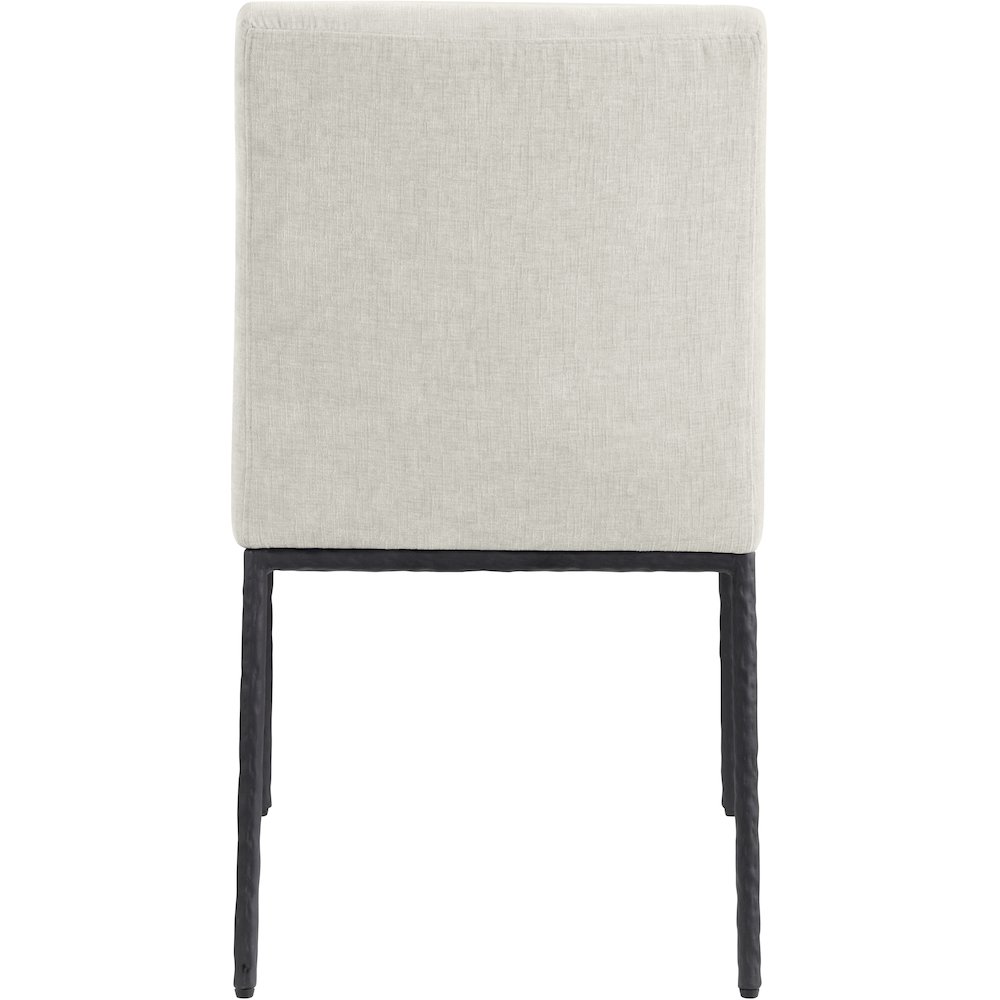 Reeves Cream Chenille Fabric Upholstered Dining Side Chair, Set of 2. Picture 5
