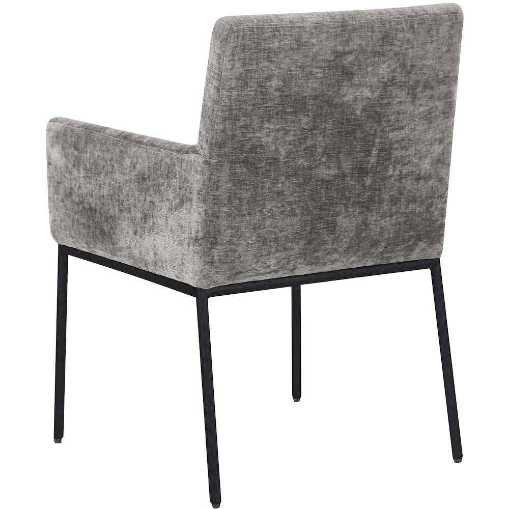 Reeves Grey Chenille Fabric Dining Chair, Set of 2. Picture 6
