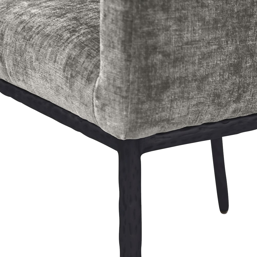 Reeves Grey Chenille Fabric Dining Chair, Set of 2. Picture 7