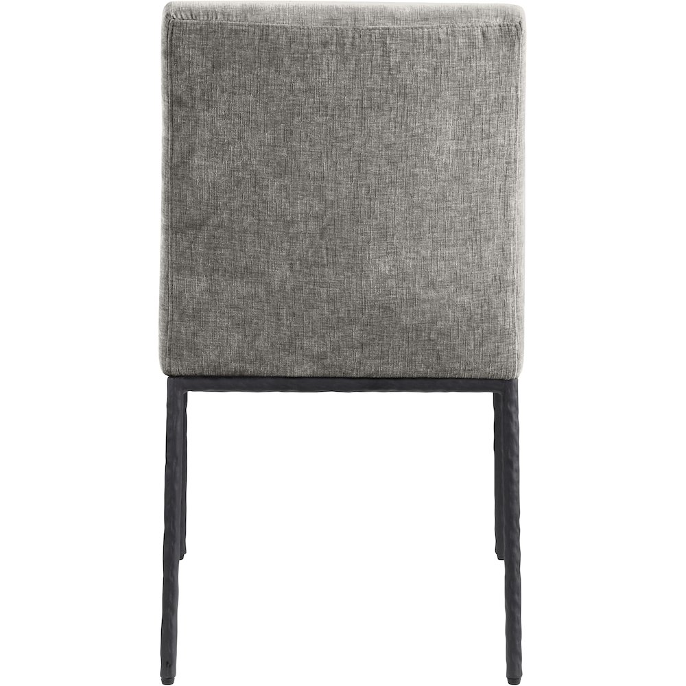 Reeves Grey Chenille Fabric Upholstered Dining Side Chair, Set of 2. Picture 5