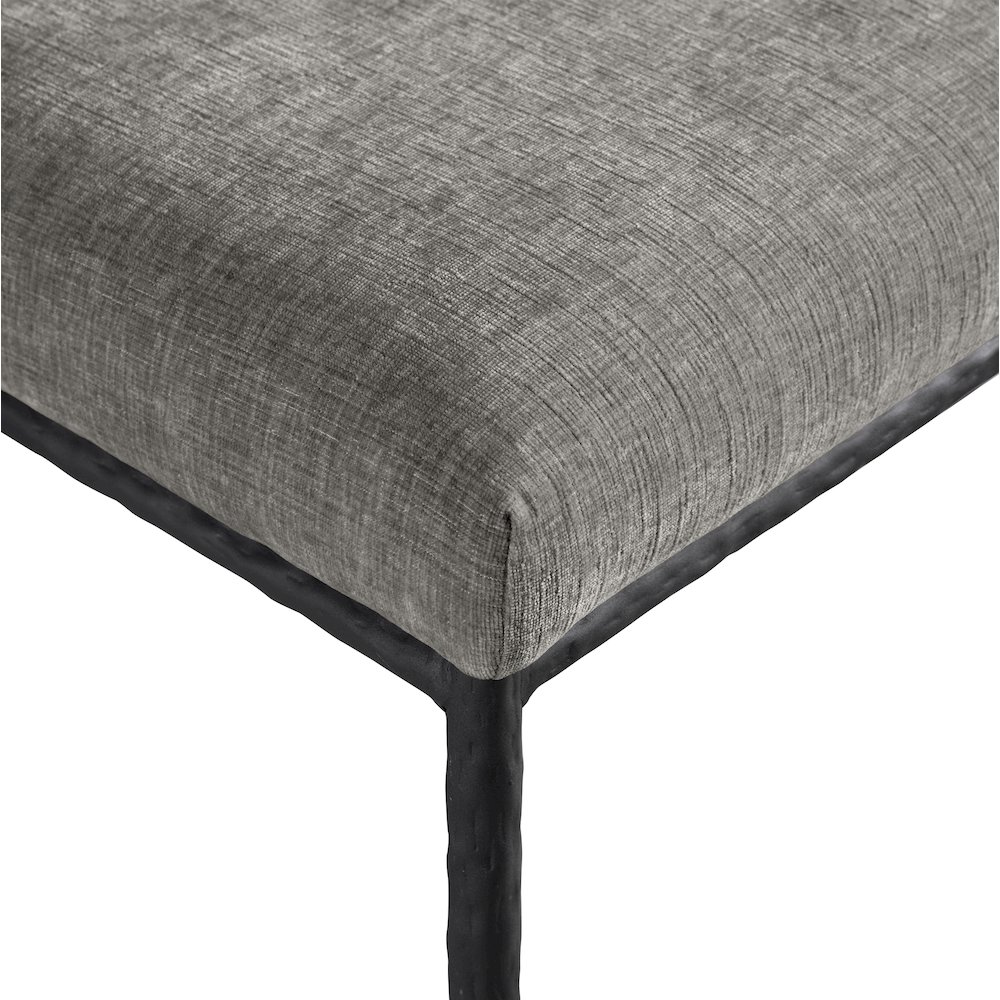 Reeves Grey Chenille Fabric Upholstered Dining Side Chair, Set of 2. Picture 9