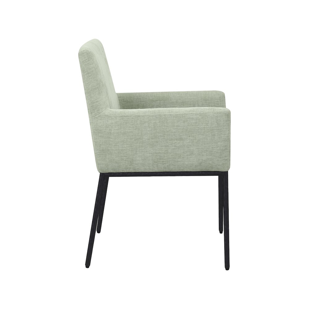 Reeves Mint Chenille Fabric Dining Chair, Set of 2. Picture 4