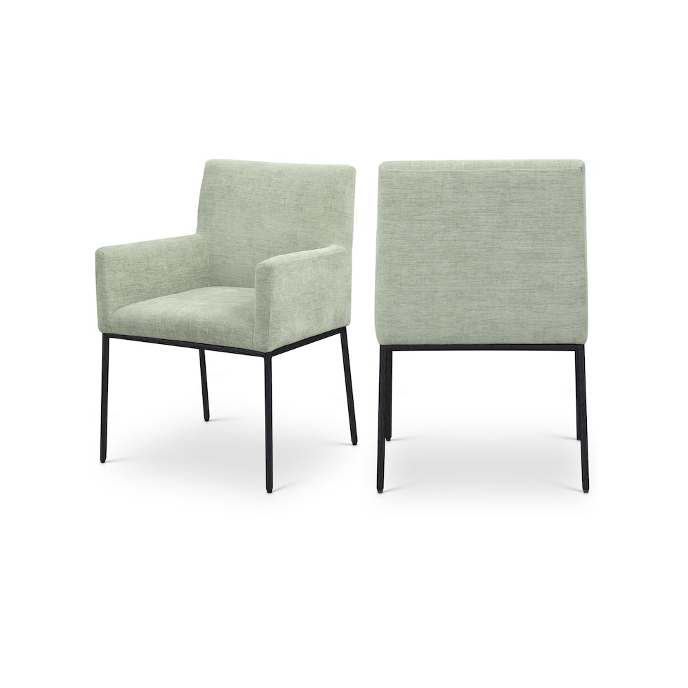 Reeves Mint Chenille Fabric Dining Chair, Set of 2. Picture 1