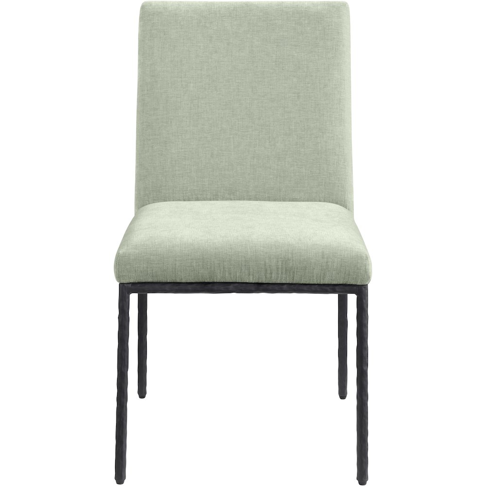 Reeves Mint Chenille Fabric Upholstered Dining Side Chair, Set of 2. Picture 3
