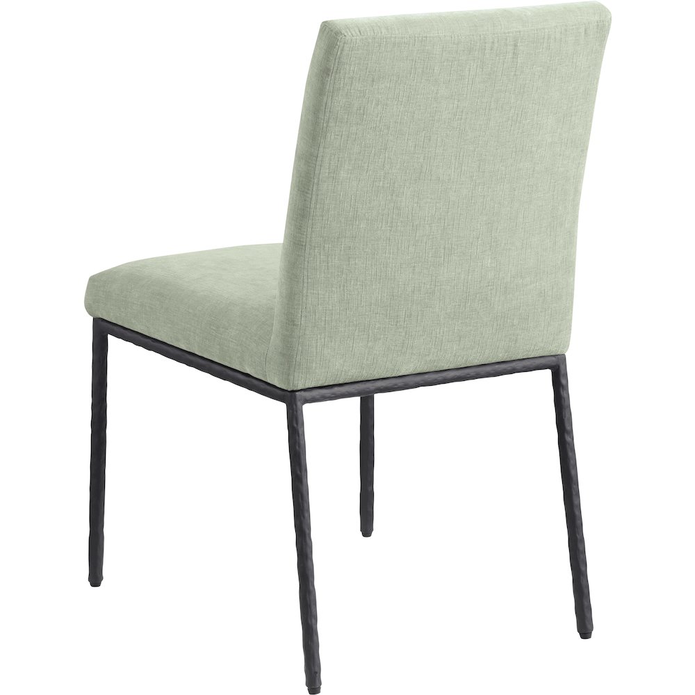 Reeves Mint Chenille Fabric Upholstered Dining Side Chair, Set of 2. Picture 6