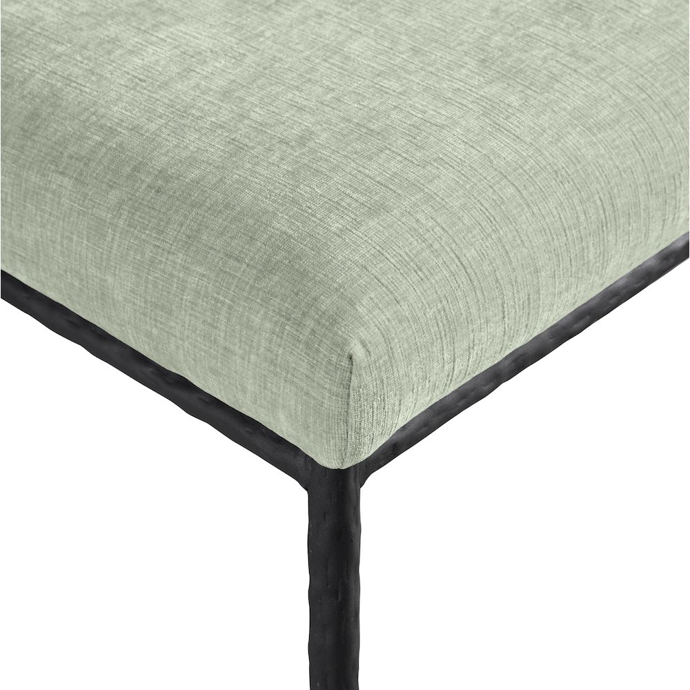 Reeves Mint Chenille Fabric Upholstered Dining Side Chair, Set of 2. Picture 9