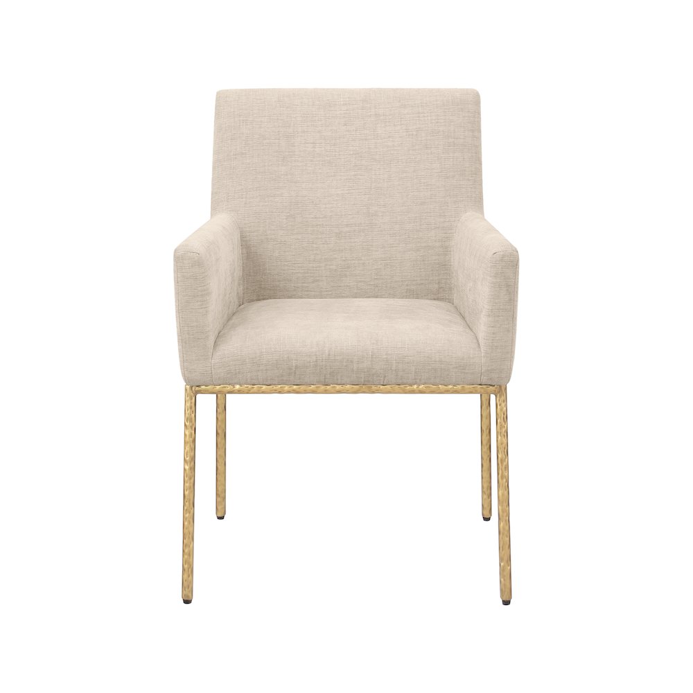 Reeves Beige Chenille Fabric Dining Chair, Set of 2. Picture 3
