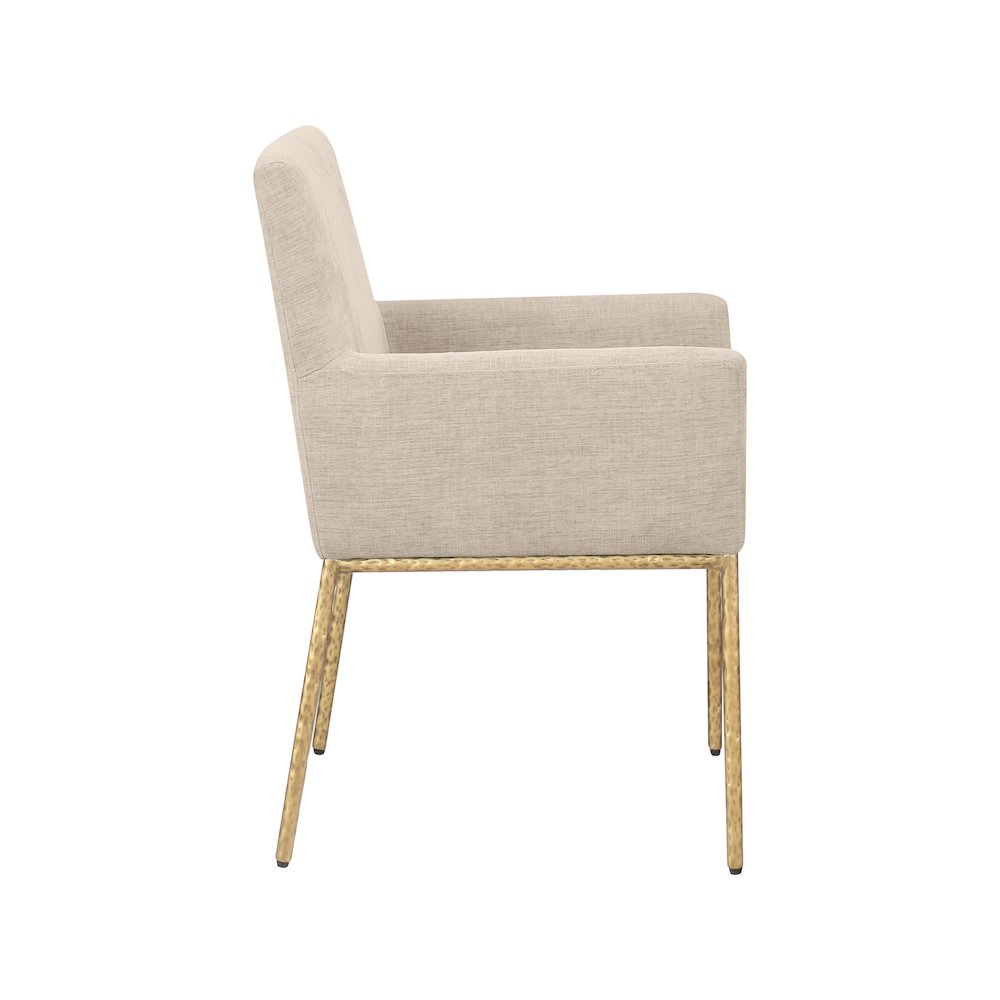 Reeves Beige Chenille Fabric Dining Chair, Set of 2. Picture 4