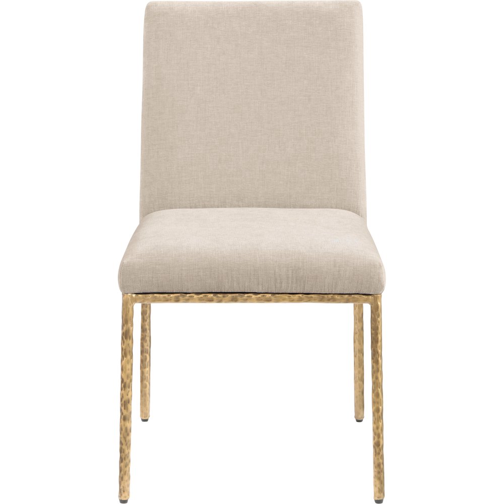 Reeves Beige Chenille Fabric Upholstered Dining Side Chair, Set of 2. Picture 3