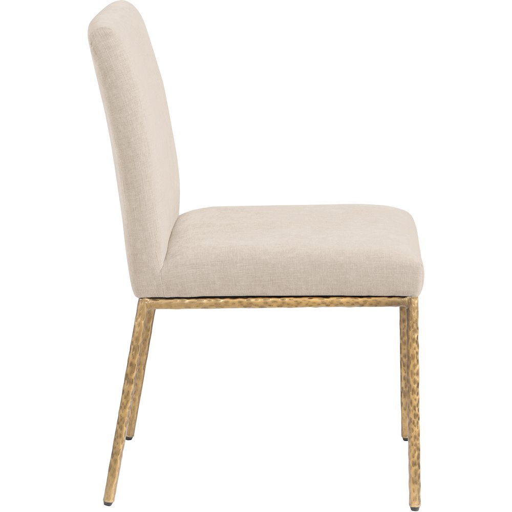 Reeves Beige Chenille Fabric Upholstered Dining Side Chair, Set of 2. Picture 4