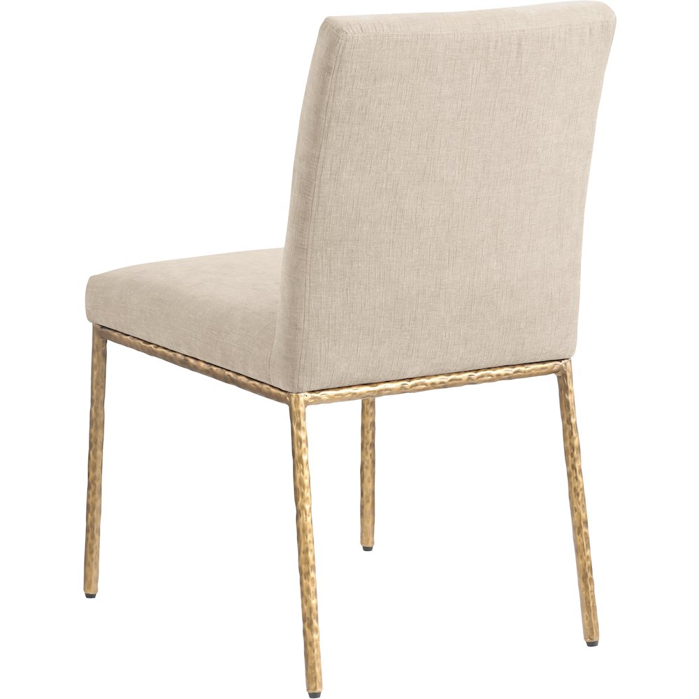Reeves Beige Chenille Fabric Upholstered Dining Side Chair, Set of 2. Picture 6