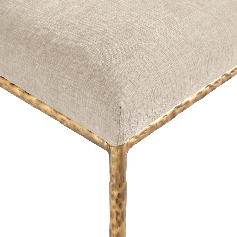 Reeves Beige Chenille Fabric Upholstered Dining Side Chair, Set of 2. Picture 9
