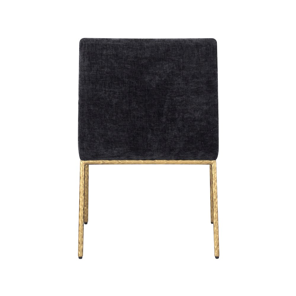 Reeves Black Chenille Fabric Dining Chair, Set of 2. Picture 5