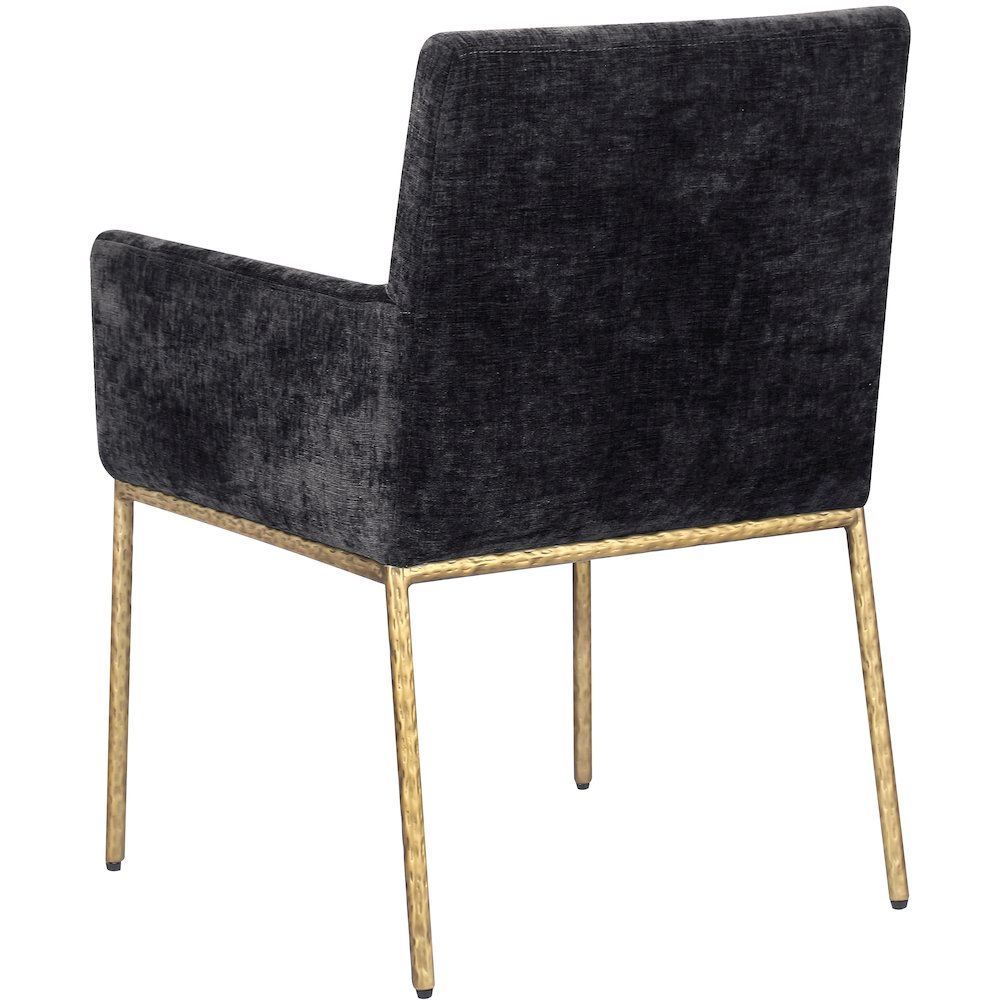 Reeves Black Chenille Fabric Dining Chair, Set of 2. Picture 6