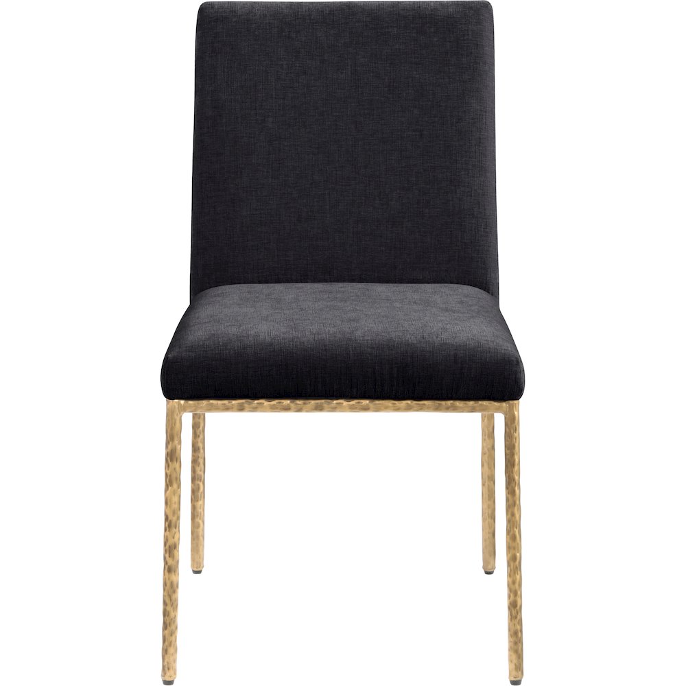 Reeves Black Chenille Fabric Upholstered Dining Side Chair, Set of 2. Picture 3