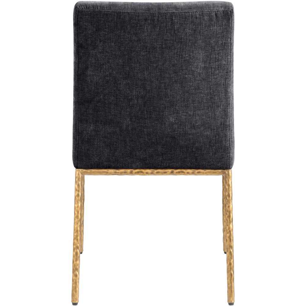 Reeves Black Chenille Fabric Upholstered Dining Side Chair, Set of 2. Picture 5