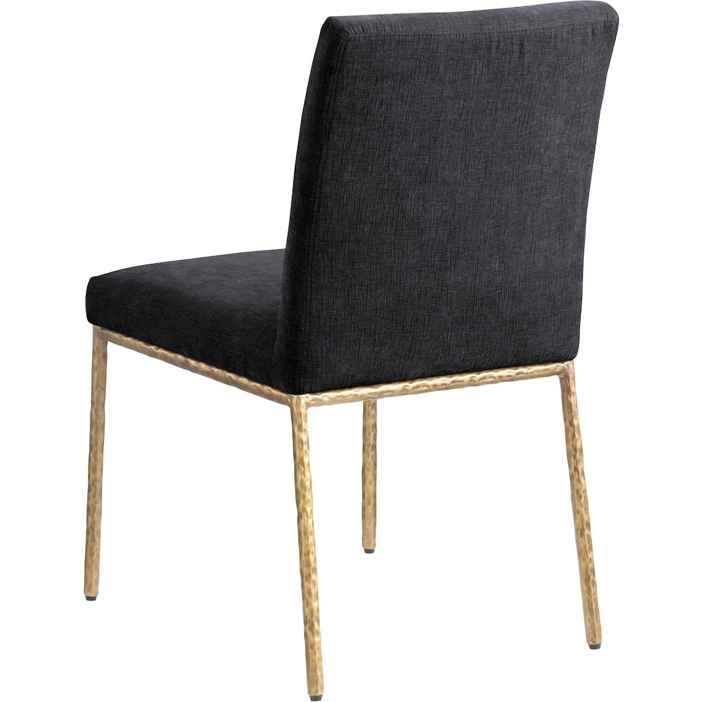 Reeves Black Chenille Fabric Upholstered Dining Side Chair, Set of 2. Picture 6