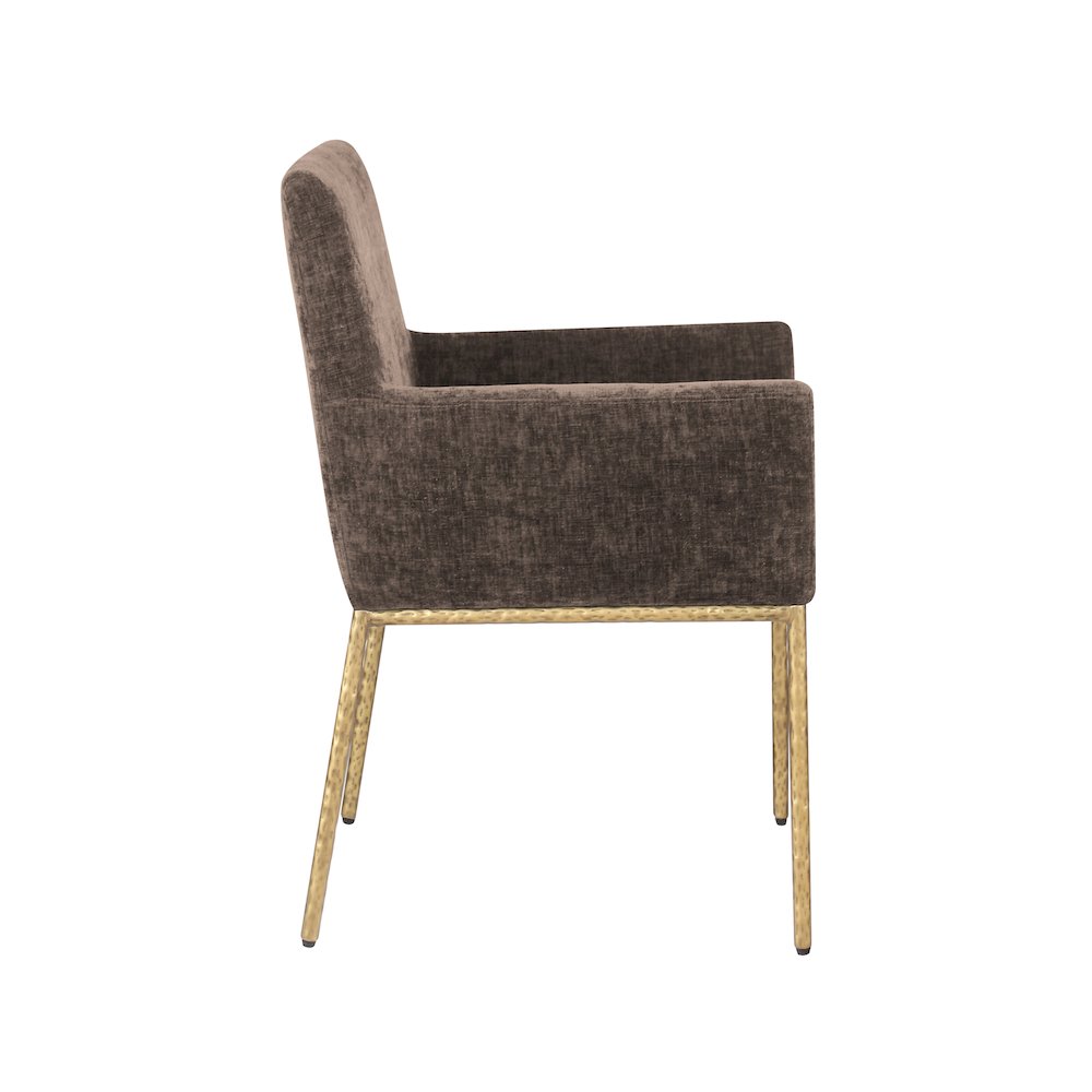 Reeves Brown Chenille Fabric Dining Chair, Set of 2. Picture 4