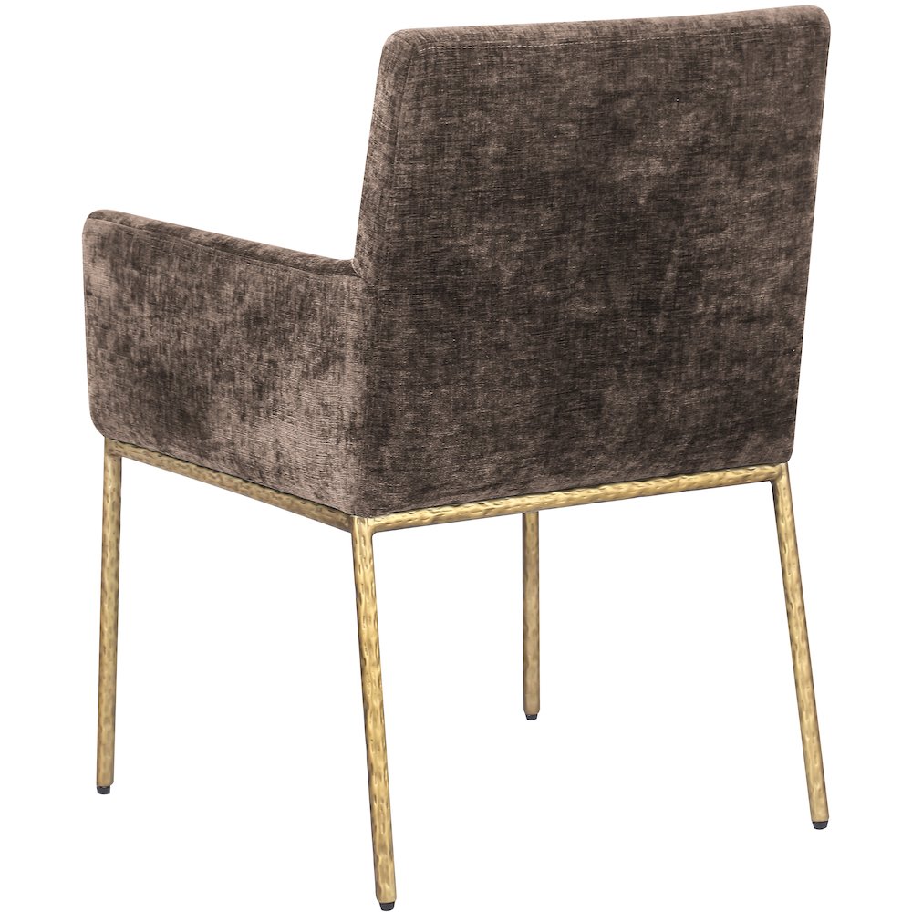 Reeves Brown Chenille Fabric Dining Chair, Set of 2. Picture 6